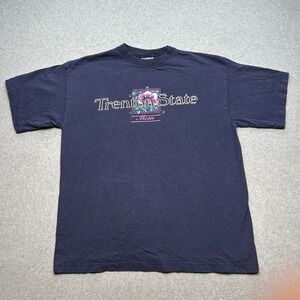 Vintage 90sT Trenton State University Mom Blue‎ TShirt Size L Made In USA